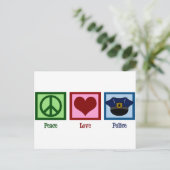 Peace Love Police Briefkaart (Staand voorkant)