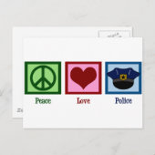 Peace Love Police Briefkaart (Voorkant / Achterkant)