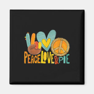 Peace Love Pompoentaart Turkije Leuke Thanksgiving Magneet