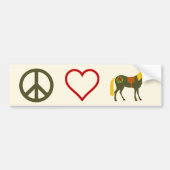 Peace Love Ponies Horse Bumpersticker (Voorkant)