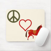 Peace Love Ponies Horse Mousepad Muismat (Met muis)