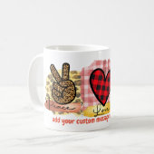 Peace Love Poodle Hondenras Lover Dog Owner Koffiemok (Voorkant links)