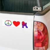 Peace Love Poodles Bumpersticker (Op Truck)