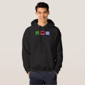 Peace Love Poodles Hoodie (Voorkant volledig)