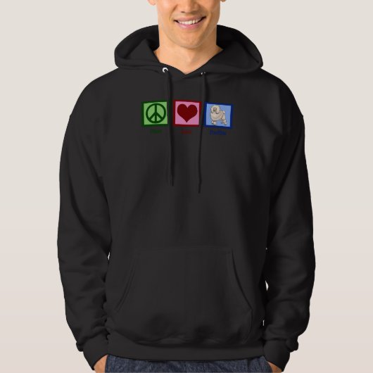 Peace Love Poodles Hoodie (Voorkant)