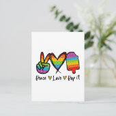 Peace Love Pop It Briefkaarten, Rainbow Pop it Briefkaart (Staand voorkant)