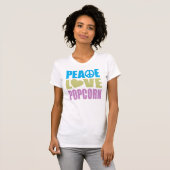 Peace Love Popcorn T-shirt (Voorkant volledig)