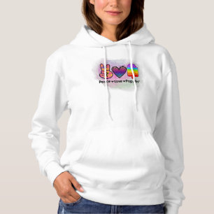Peace Love Poppin' Tie Dye Push Fidget Speelgoed Hoodie