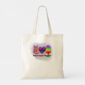 Peace Love Poppin' Tie Dye Push Fidget Speelgoed Tote Bag (Achterkant)