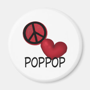 Peace Love PopPop Magneet