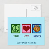 Peace Love Pottery Briefkaart (Voorkant / Achterkant)