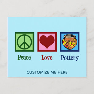 Peace Love Pottery Briefkaart