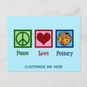 Peace Love Pottery Briefkaart (Voorkant)