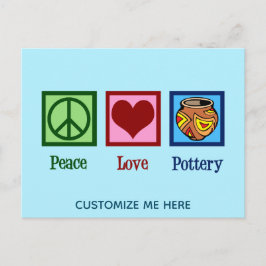 Peace Love Pottery Briefkaart