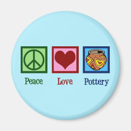 Peace Love Pottery Magneet