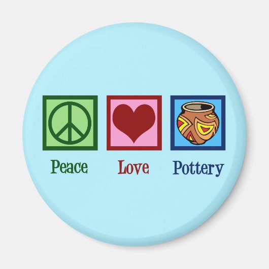 Peace Love Pottery Magneet (Voorkant)