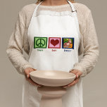 Peace Love Pottery Standaard Schort<br><div class="desc">Een vredesteken,  hart en  aardewerk. Ik hou van keramiek.</div>