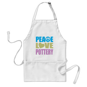 Peace Love Pottery Standaard Schort