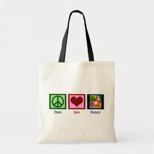 Peace Love Pottery Tote Bag (Voorkant)