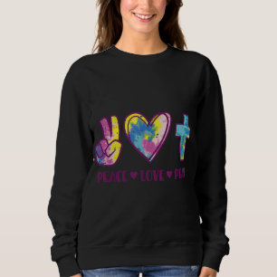Peace Love Pray Jesus Christelijke Hippie Mannen W Trui
