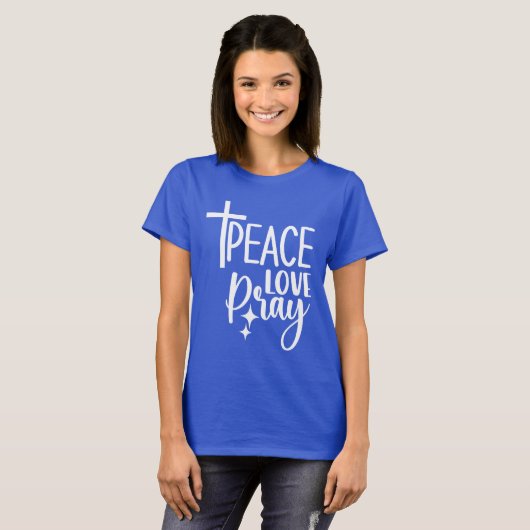 Peace Love Pray T-shirt (Voorkant volledig)