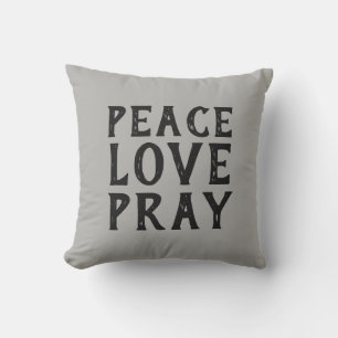 PEACE LOVE PRAY-typografie   Buitenkussen