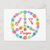 Peace Love Prayers Briefkaart (Voorkant)
