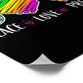 Peace Love Pre-K Autism Awareness - 100 days smart Poster (Hoek)