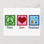Peace Love Preschool Briefkaart (Voorkant)
