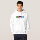 Peace Love Preschool Teacher Hoodie (Voorkant volledig)