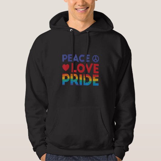 Peace Love Pride Hoodie (Voorkant)