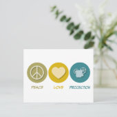 Peace Love Projection Briefkaart (Staand voorkant)