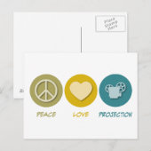 Peace Love Projection Briefkaart (Voorkant / Achterkant)