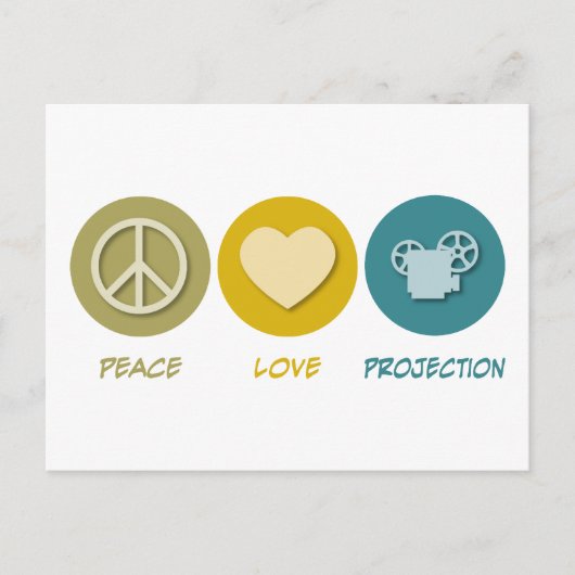 Peace Love Projection Briefkaart (Voorkant)