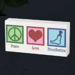 Peace Love Prosthetics Houten Kist Print<br><div class="desc">Peace Love Prosthetics Een schattig prothesecadeau voor iemand die in prothese werkt.</div>