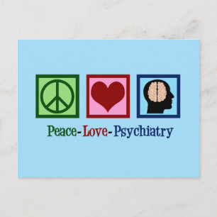 Peace Love Psychiatry Briefkaart