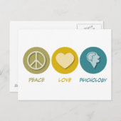 Peace Love Psychology Briefkaart (Voorkant / Achterkant)