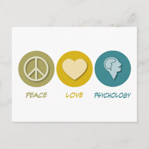 Peace Love Psychology Briefkaart