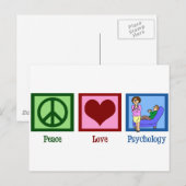 Peace Love Psychology Briefkaart (Voorkant / Achterkant)