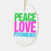Peace Love Psychology Cute Keramisch Ornament (Links)