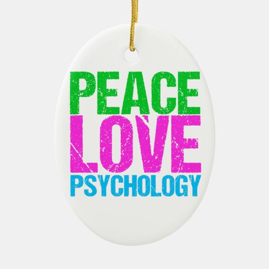 Peace Love Psychology Cute Keramisch Ornament (Voorkant)