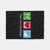 Peace Love Psychology Cute Psychologist  Fleece Deken (Voorkant (Horizontaal))