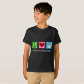Peace Love Psychology Cute Psychologist  T-shirt (Voorkant volledig)