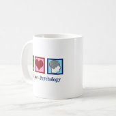 Peace Love Psychology Koffiemok (Voorkant links)