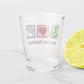Peace Love Psychology Shot Glas (Achterkant)