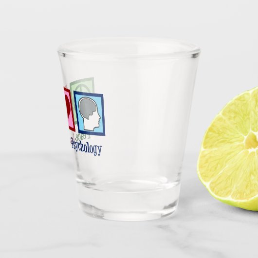 Peace Love Psychology Shot Glas (Rechts)