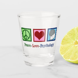 Peace Love Psychology Shot Glas