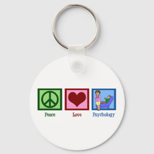 Peace Love Psychology Sleutelhanger