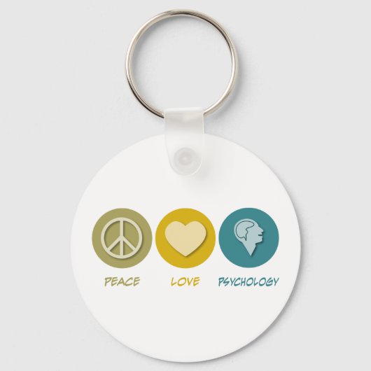 Peace Love Psychology Sleutelhanger (Voorkant)
