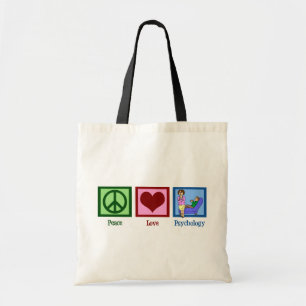 Peace Love Psychology Tote Bag